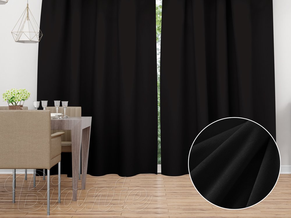 Sametový závěs Velvet Premium SVP-023 Černý - Biante.cz Sametový závěs Velvet Premium SVP-023 Černý - Biante.cz