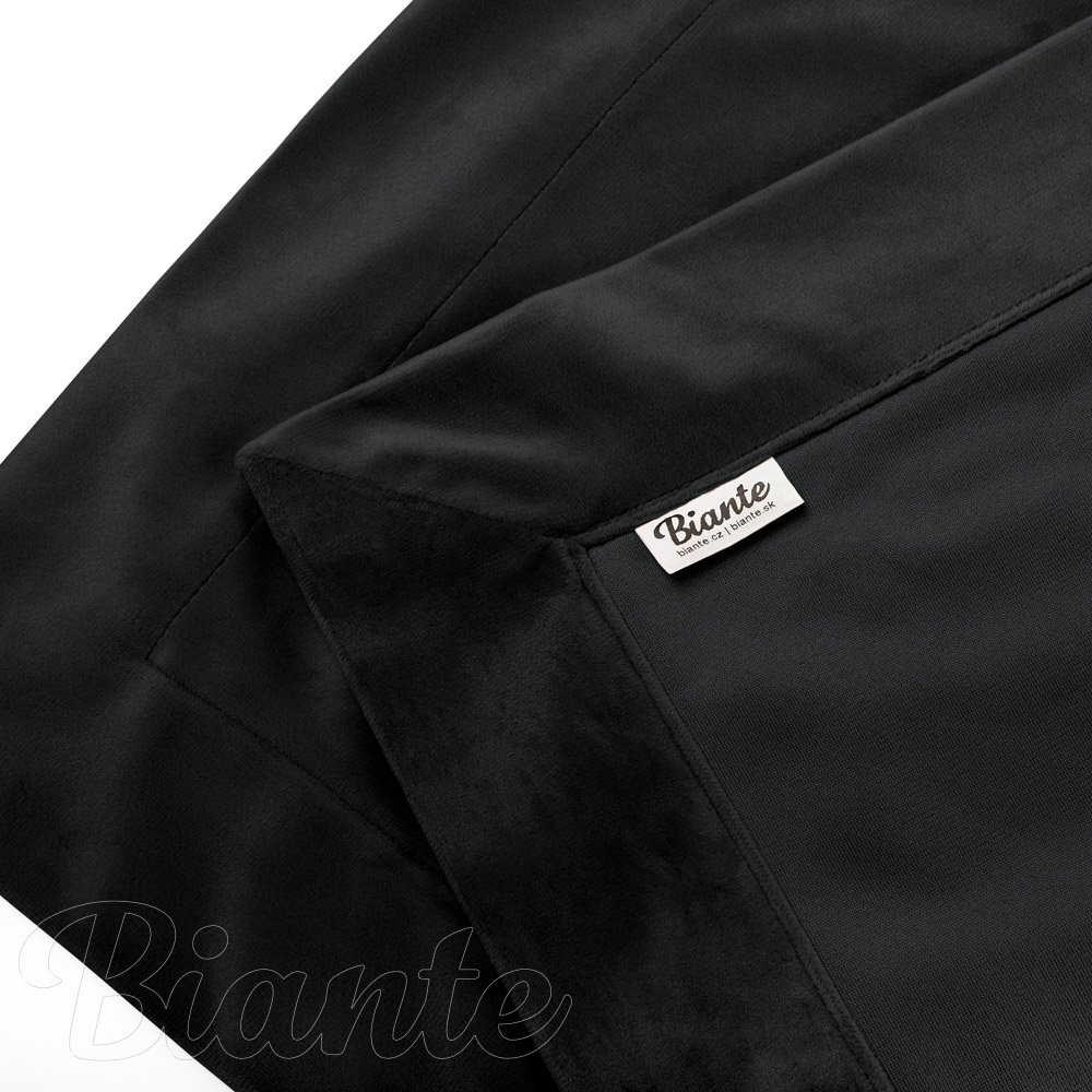 Sametový přehoz na postel Velvet Premium SVP-014 Černozelený - detail 3 - Biante.cz