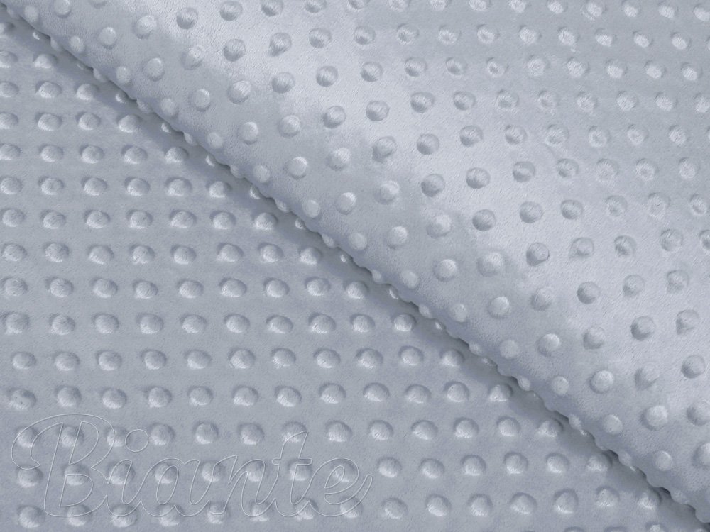 Dětská látka Minky 3D puntíky MKP-050 Stříbrnošedá - šířka 150 cm - Biante.cz Dětská látka Minky 3D puntíky MKP-050 Stříbrnošedá - šířka 150 cm - Biante.cz