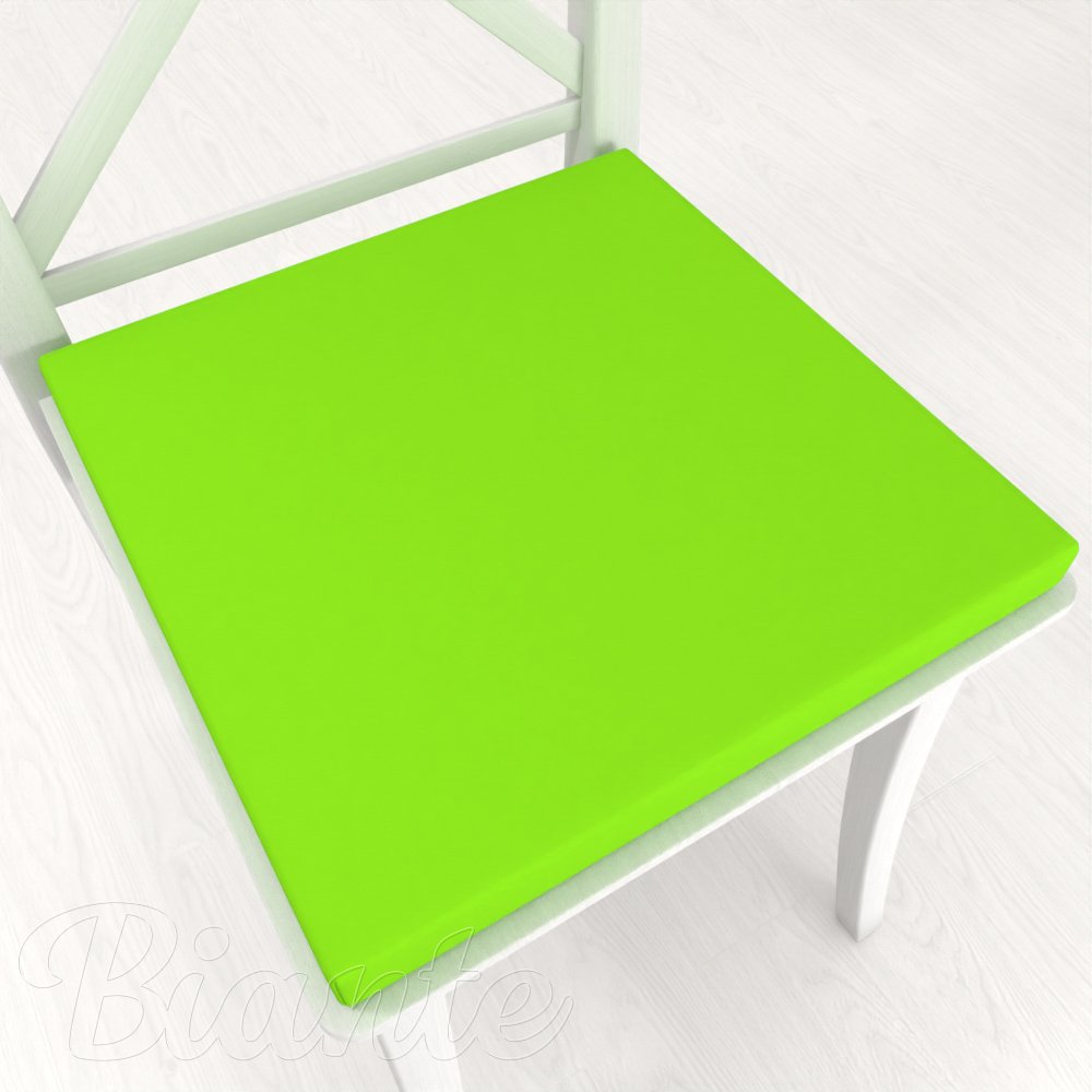 Štvorcový podsedák Rongo RG-041 Žiarivý zelený - 38x38x3 cm - Biante.sk