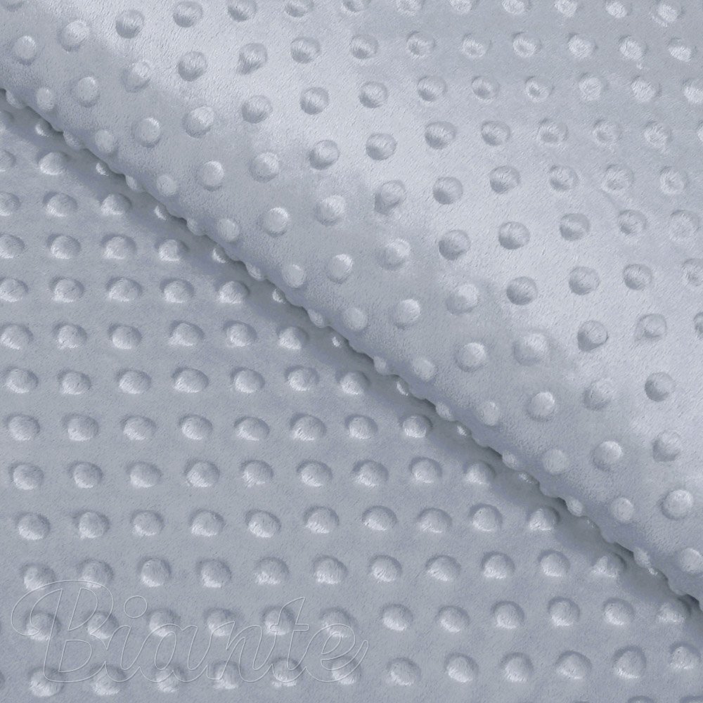 Dětská látka Minky 3D puntíky MKP-050 Stříbrnošedá - šířka 150 cm - Biante.cz