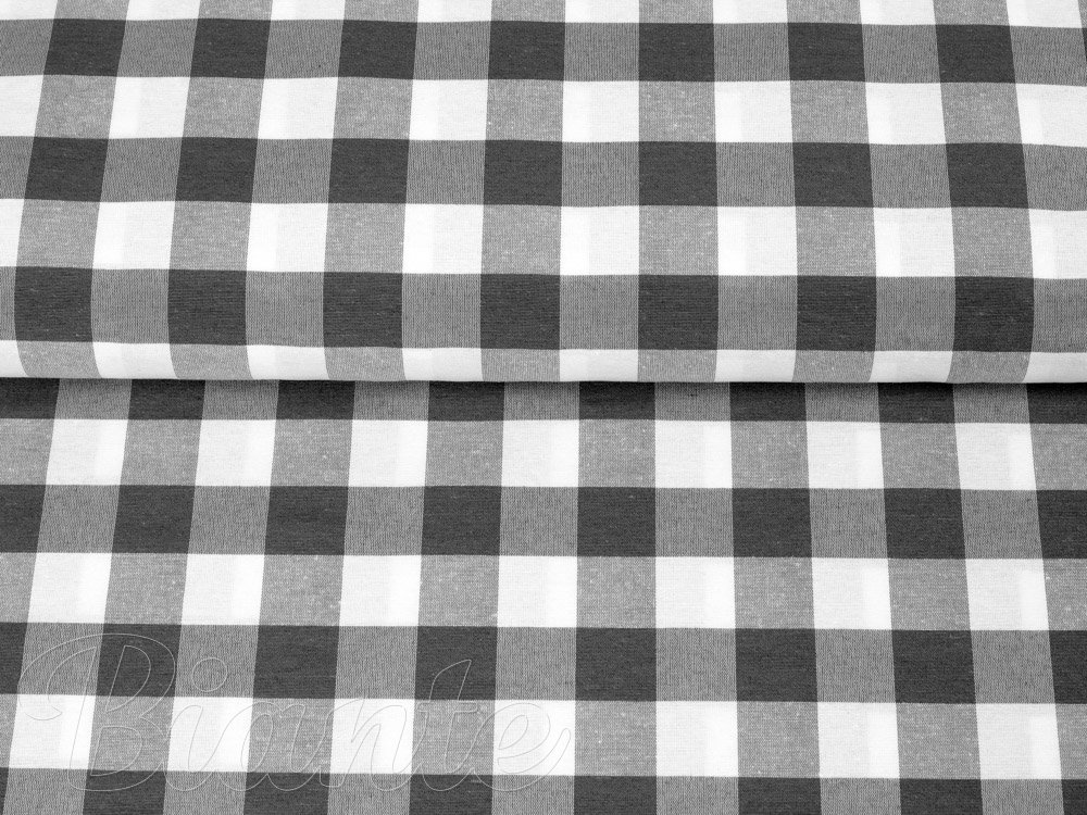 Dekorační látka Rebeka RE-010 Šedo-bílá kostka velká - šířka 140 cm - detail 2 - Biante.cz Dekorační látka Rebeka RE-010 Šedo-bílá kostka velká - šířka 140 cm - detail 2 - Biante.cz