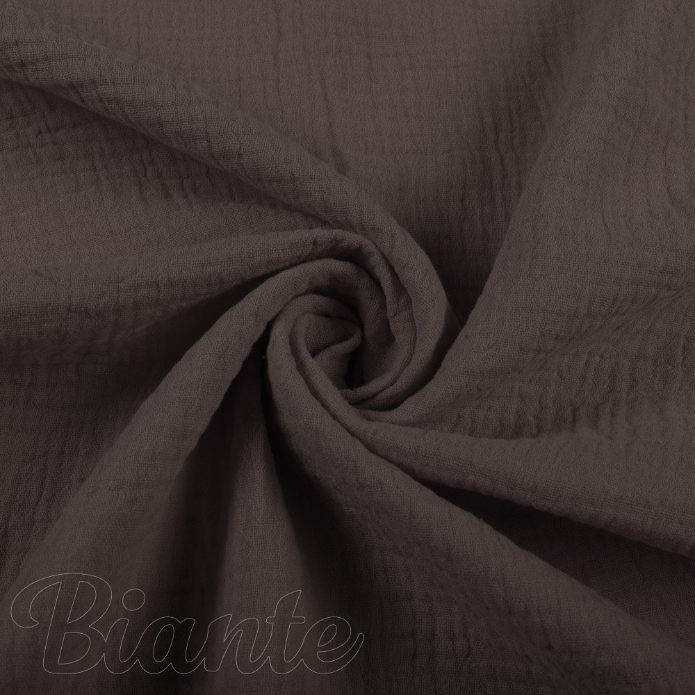Mušelín dvojitá gázovina MSN-069 Kakaově hnědá - metráž šířka 160 cm - Biante.cz