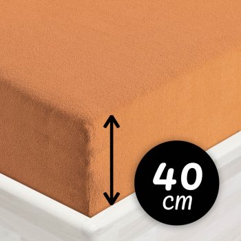 Froté napínací prostěradlo na extra vysokou matraci FR-022 Okrové - Biante.cz Froté napínací prostěradlo na extra vysokou matraci FR-022 Okrové - Biante.cz