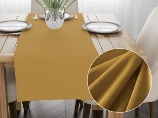 Sametový běhoun na stůl Velvet Premium SVP-009 Hořčicový - Biante.cz Sametový běhoun na stůl Velvet Premium SVP-009 Hořčicový - Biante.cz