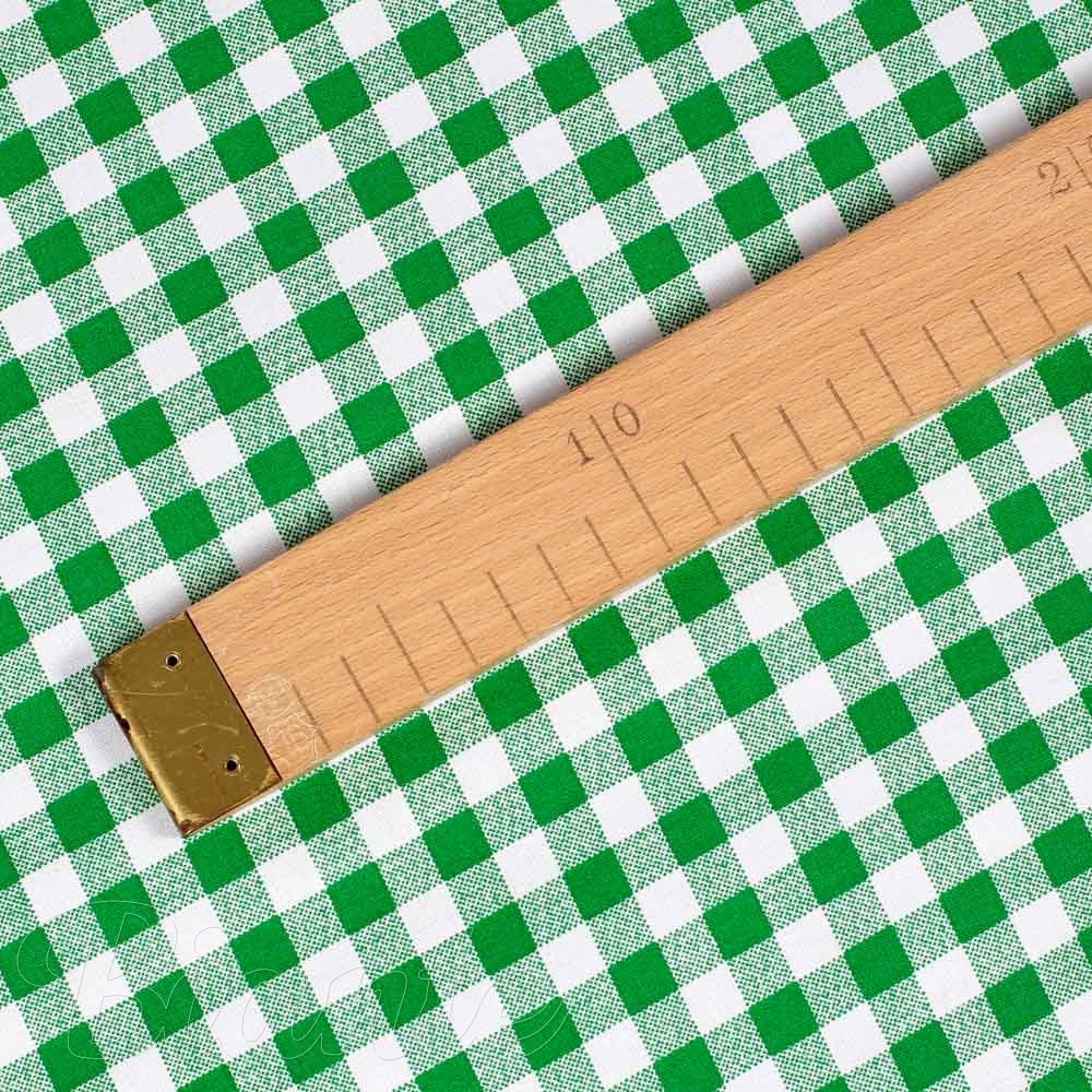Bavlněná látka/plátno Sandra SA-058 Zeleno-bílé kostičky - šířka 145 cm - detail 3 - Biante.cz