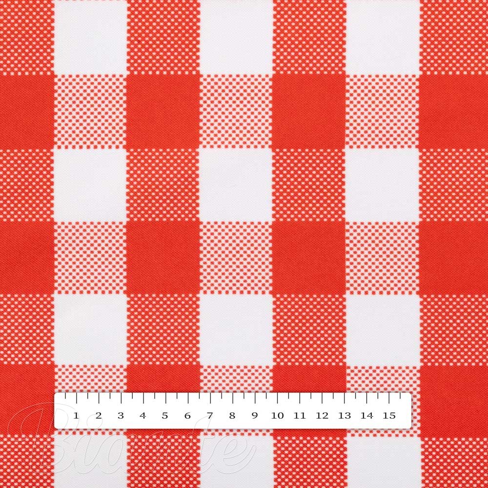 Teflónová látka na obrusy TF-071 Čeveno-biela kocka - šírka 155 cm - detail 7 - Biante.sk