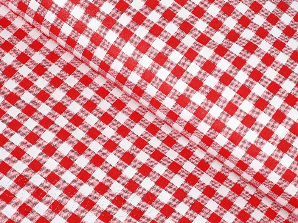 Bavlněná látka/plátno Sandra SA-056 Červeno-bílé kostičky - šířka 150 cm - detail 1 - Biante.cz