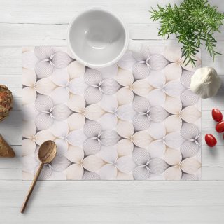 Dekorační prostírání na stůl PML-031 Designové geometrické obrazce na bílém - Biante.cz