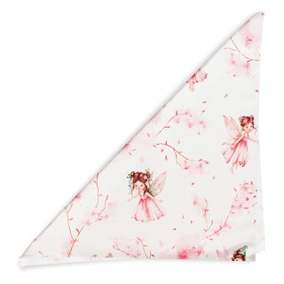 Dětský bavlněný šátek Sandra SA-684 Růžové víly na bílém - detail 1 - Biante.cz Dětský bavlněný šátek Sandra SA-684 Růžové víly na bílém - detail 1 - Biante.cz