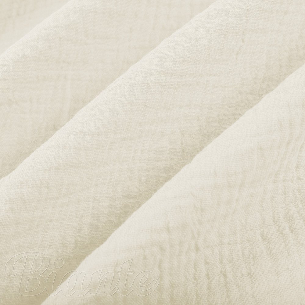 Mušelín dvojitá gázovina MSN-018 Světle vanilková - metráž šířka 140 cm - detail 7 - Biante.cz