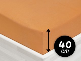 Jersey napínacie prestieradlo na extra vysoký matrac JR-022 Okrové - Biante.sk Jersey napínacie prestieradlo na extra vysoký matrac JR-022 Okrové - Biante.sk