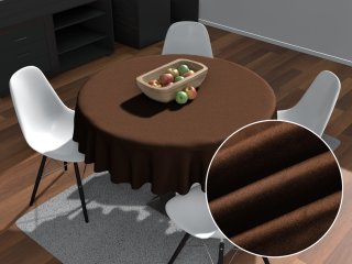 Kulatý ubrus/imitace broušené kůže Alcantara ALC-013 Hnědý - Biante.cz Kulatý ubrus/imitace broušené kůže Alcantara ALC-013 Hnědý - Biante.cz