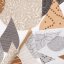 Bavlněná látka/plátno Sandra SA-507 Hnědo-šedé kapky s ornamenty - šířka 160 cm - detail 4 - Biante.cz