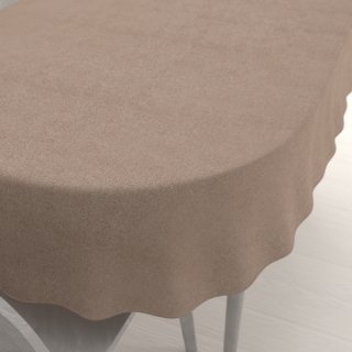 Oválný ubrus/imitace broušené kůže Alcantara ALC-006 Béžový - Biante.cz