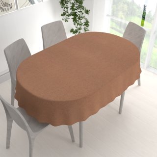 Dekorační oválný ubrus BKW-203 Hnědý žíhaný - detail 1 - Biante.cz Dekorační oválný ubrus BKW-203 Hnědý žíhaný - detail 1 - Biante.cz