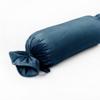 Sametový polštář válec bonbon Velvet Premium SVP-028 Petrolejově modrý - Biante.cz