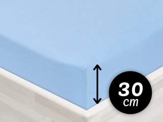 Jersey napínacie prestieradlo na vysoký matrac JR-014 Nebesky modré - Biante.sk Jersey napínacie prestieradlo na vysoký matrac JR-014 Nebesky modré - Biante.sk