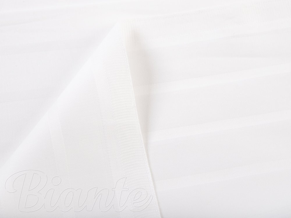 Damašek bílý - proužky 6 a 24 mm DM-002 - metráž šířka 285 cm - detail 4 - Biante.cz