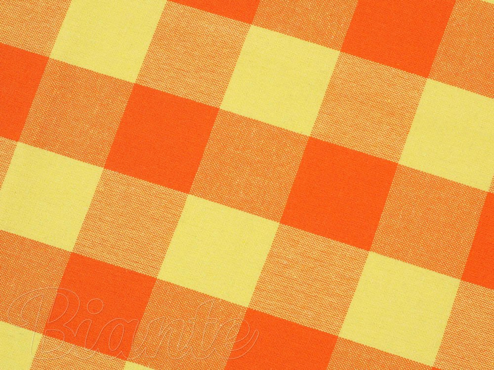 Bavlněná látka Olivia OL-003 Oranžovo-žlutá kostka velká - šířka 150 cm - detail 4 - Biante.cz Bavlněná látka Olivia OL-003 Oranžovo-žlutá kostka velká - šířka 150 cm - detail 4 - Biante.cz