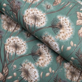 Bavlnená látka/plátno Sandra SA-716 Jesenné púpavy na zelenom - šírka 160 cm - Biante.sk Bavlnená látka/plátno Sandra SA-716 Jesenné púpavy na zelenom - šírka 160 cm - Biante.sk