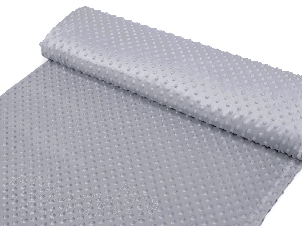 Dětská látka Minky 3D puntíky MKP-048 Šedá - šířka 150 cm - detail 2 - Biante.cz Dětská látka Minky 3D puntíky MKP-048 Šedá - šířka 150 cm - detail 2 - Biante.cz