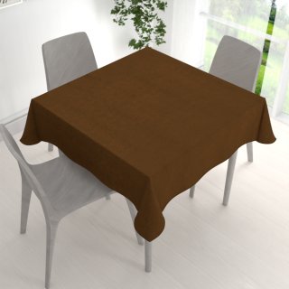 Čtvercový ubrus/imitace broušené kůže Alcantara ALC-017 Hnědý rezavý - detail 1 - Biante.cz