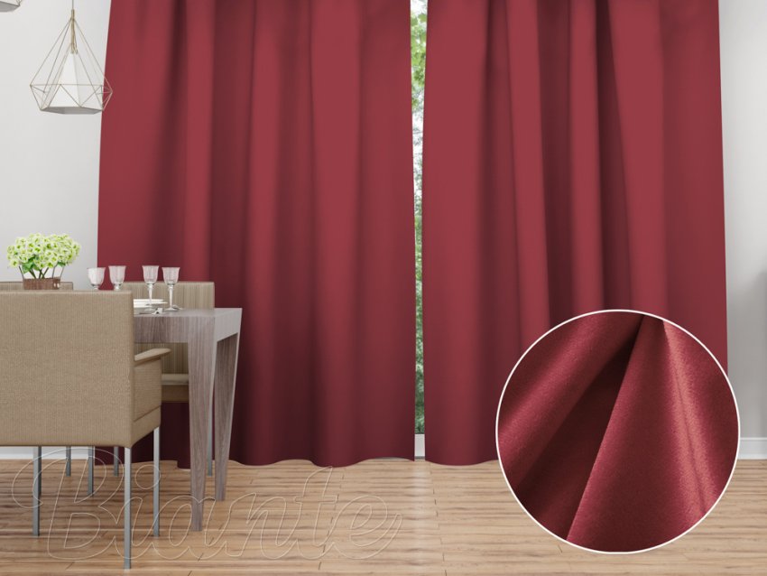 Sametový závěs na míru Velvet Premium SVP-050 Vínově červený - Biante.cz