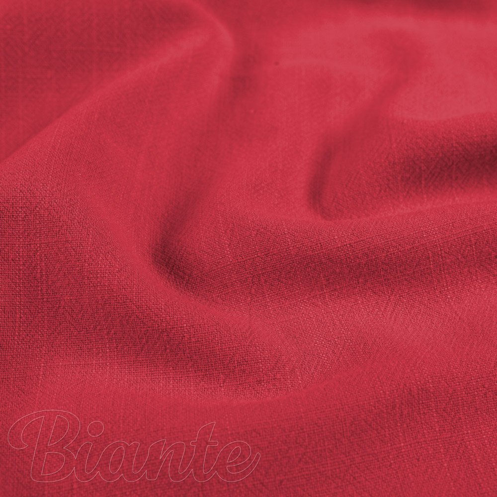 Ľanová látka LEN-027 Sýto červená - metráž šírka 140 cm - detail 4 - Biante.sk