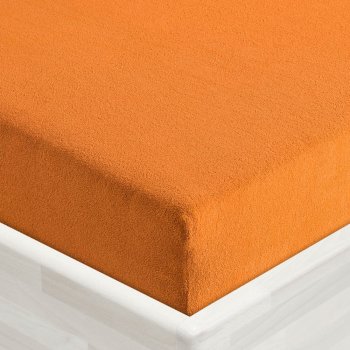 Detské froté napínacie prestieradlo do postieľky FR-006 Oranžové - detail 1 - Biante.sk