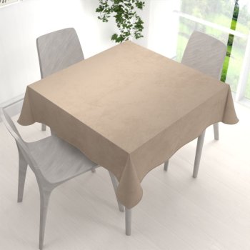 Velký sametový čtvercový ubrus Velvet Premium SVP-042 Béžovohnědý - detail 1 - Biante.cz Velký sametový čtvercový ubrus Velvet Premium SVP-042 Béžovohnědý - detail 1 - Biante.cz
