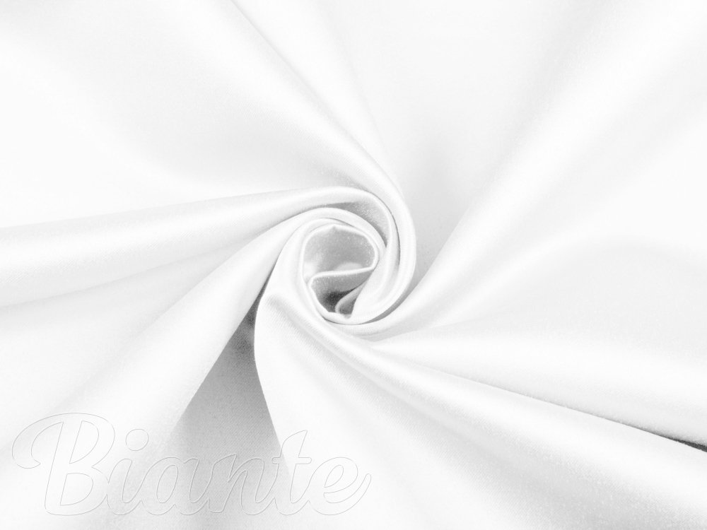 Látka polyesterový satén LUX-L040 Bílá - šířka 150 cm - detail 1 - Biante.cz Látka polyesterový satén LUX-L040 Bílá - šířka 150 cm - detail 1 - Biante.cz