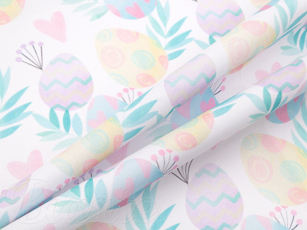 Velikonoční teflonová látka na ubrusy TF-073 Pastelové kraslice na bílém - šířka 155 cm - detail 2 - Biante.cz Velikonoční teflonová látka na ubrusy TF-073 Pastelové kraslice na bílém - šířka 155 cm - detail 2 - Biante.cz