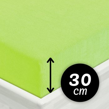 Froté napínací prostěradlo na vysokou matraci FR-019 Zářivě zelené - Biante.cz Froté napínací prostěradlo na vysokou matraci FR-019 Zářivě zelené - Biante.cz