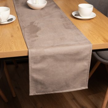 Běhoun na stůl/imitace broušené kůže Alcantara ALC-006 Béžový - Biante.cz Běhoun na stůl/imitace broušené kůže Alcantara ALC-006 Béžový - Biante.cz