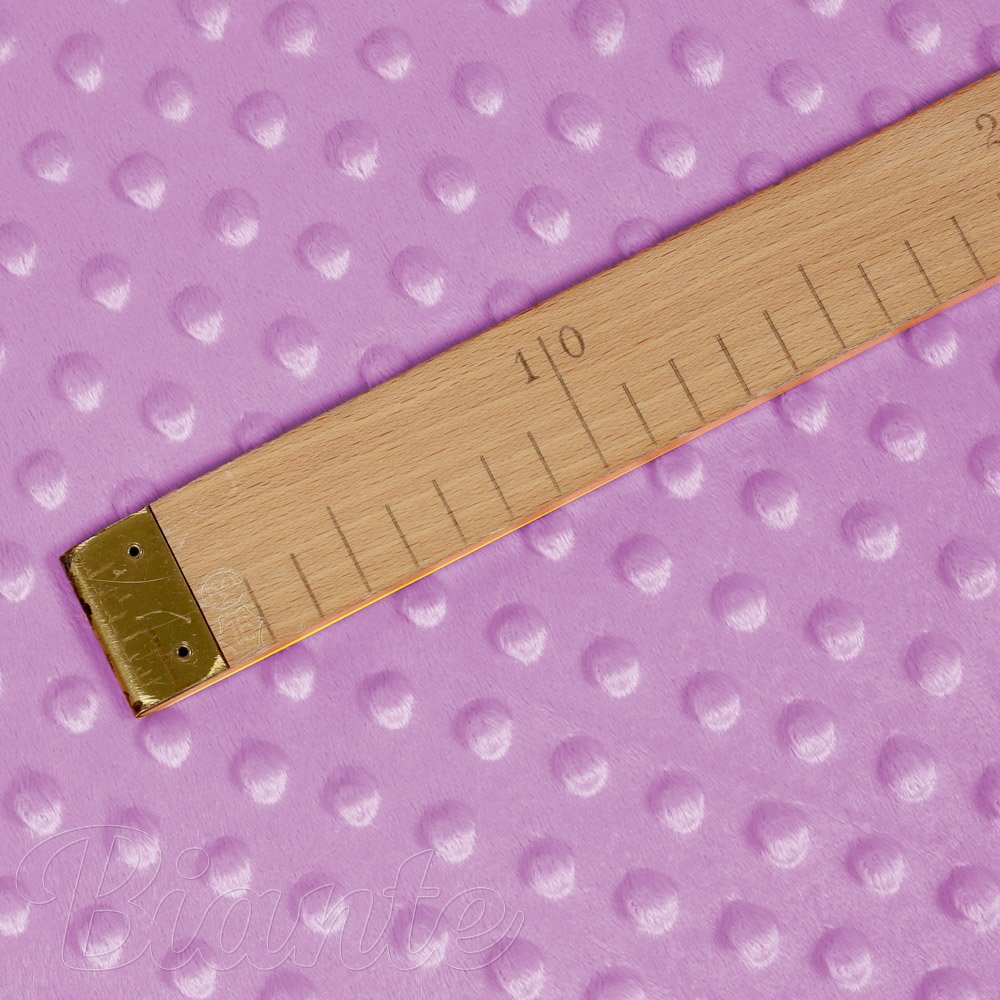 Dětská látka Minky TOP 3D puntíky MKP-053 Fialová lila - šířka 170 cm - detail 5 - Biante.cz