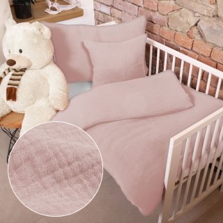 Detské mušelínové posteľné obliečky do postieľky Nature MSN-072 Pastelovo staroružové - Biante.sk