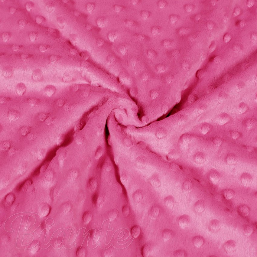 Dětská látka Minky 3D puntíky MKP-020 Růžovo fialová - šířka 150 cm - detail 1 - Biante.cz