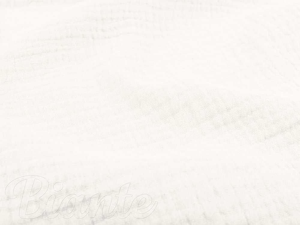 Mušelín dvojitá gázovina MSN-049 Bílá - metráž šířka 140 cm - detail 1 - Biante.cz