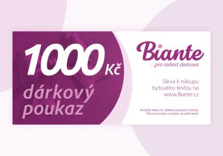 Tištěný dárkový poukaz Biante v hodnotě 1 000 Kč