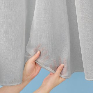 Záclona - svetlo sivý režný vzor s olovkom ZAC-024 výška 305 cm