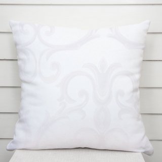 Dekoračná obliečka na vankúš Monako PM-125 Veľký zámocký vzor biely - Biante.sk Dekoračná obliečka na vankúš Monako PM-125 Veľký zámocký vzor biely - Biante.sk