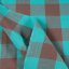 Bavlněná látka Olivia OL-018 Tyrkysovo-hnědá kostka velká - šířka 150 cm - detail 3 - Biante.cz