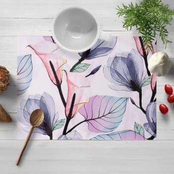 Bavlněné prostírání na stůl Sandra SA-333 Velké květy magnolie a kaly - Biante.cz