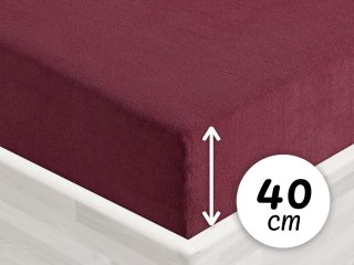 Froté napínacie prestieradlo na extra vysoký matrac FR-011 Bordó - Biante.sk Froté napínacie prestieradlo na extra vysoký matrac FR-011 Bordó - Biante.sk