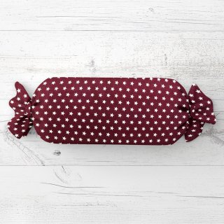 Polštář válec bonbon Sandra SA-351 Bílé hvězdičky na tmavě červeném - Biante.cz Polštář válec bonbon Sandra SA-351 Bílé hvězdičky na tmavě červeném - Biante.cz