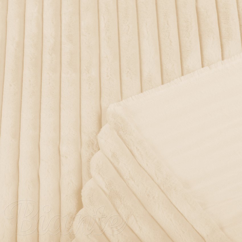 Plyš/umělá kožešina PL-009 Světle béžová - šířka 150 cm - detail 4 - Biante.cz