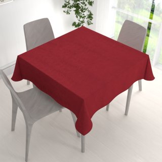 Čtvercový ubrus/imitace broušené kůže Alcantara ALC-018 Vínově červený - detail 1 - Biante.cz