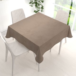 Velký sametový čtvercový ubrus Velvet Premium SVP-005 Světle hnědý - detail 1 - Biante.cz Velký sametový čtvercový ubrus Velvet Premium SVP-005 Světle hnědý - detail 1 - Biante.cz