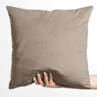 Sametový povlak na polštář Velvet Premium SVP-030 Šedobéžový - Biante.cz